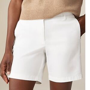 J. Crew 7" stretch chino short in white NWT